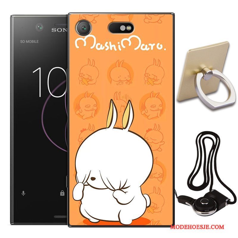 Hoesje Sony Xperia Xz1 Bescherming Blauw Persoonlijk, Hoes Sony Xperia Xz1 Zakken Telefoon Anti-fall
