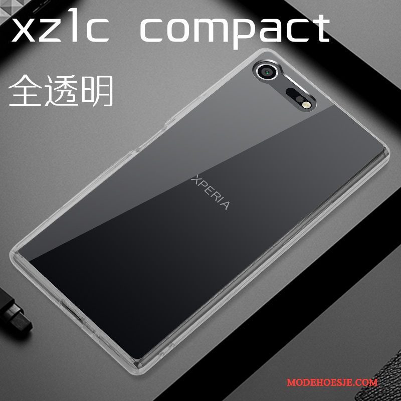 Hoesje Sony Xperia Xz1 Compact Bescherming Doorzichtig Hard, Hoes Sony Xperia Xz1 Compact Telefoon Zwart