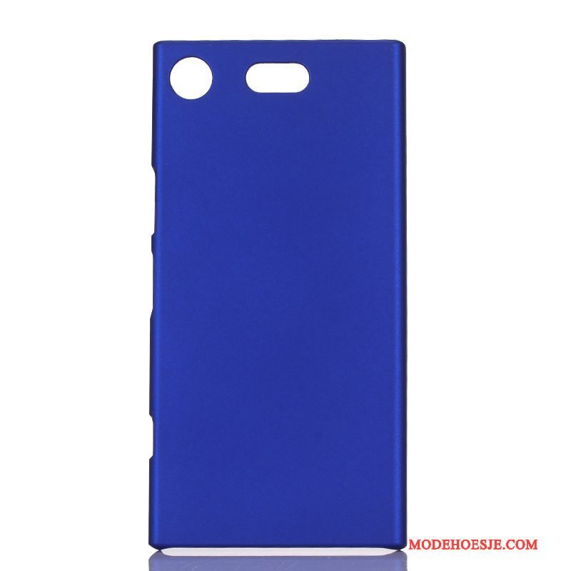 Hoesje Sony Xperia Xz1 Compact Bescherming Telefoon Hard, Hoes Sony Xperia Xz1 Compact Schrobben Blauw