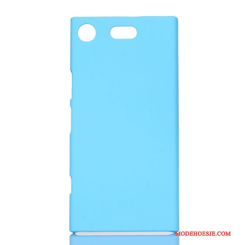 Hoesje Sony Xperia Xz1 Compact Bescherming Telefoon Hard, Hoes Sony Xperia Xz1 Compact Schrobben Blauw