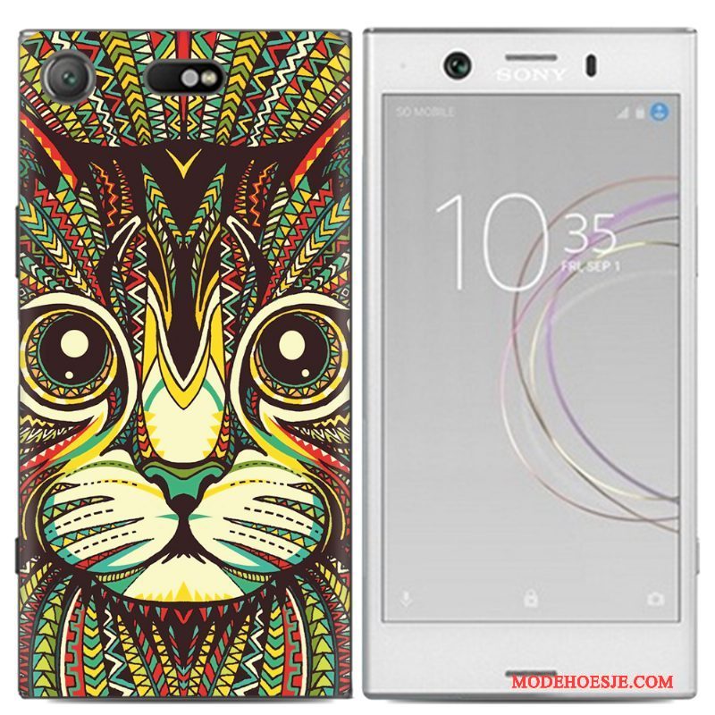 Hoesje Sony Xperia Xz1 Compact Geschilderd Telefoon Persoonlijk, Hoes Sony Xperia Xz1 Compact Spotprent Trend Anti-fall