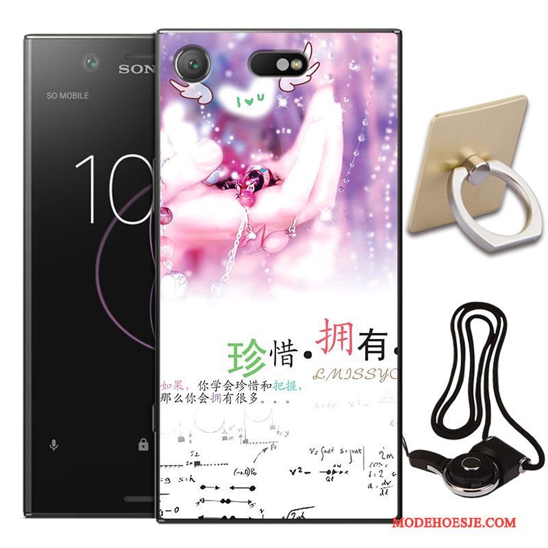 Hoesje Sony Xperia Xz1 Compact Zakken Anti-fall Blauw, Hoes Sony Xperia Xz1 Compact Bescherming Telefoon