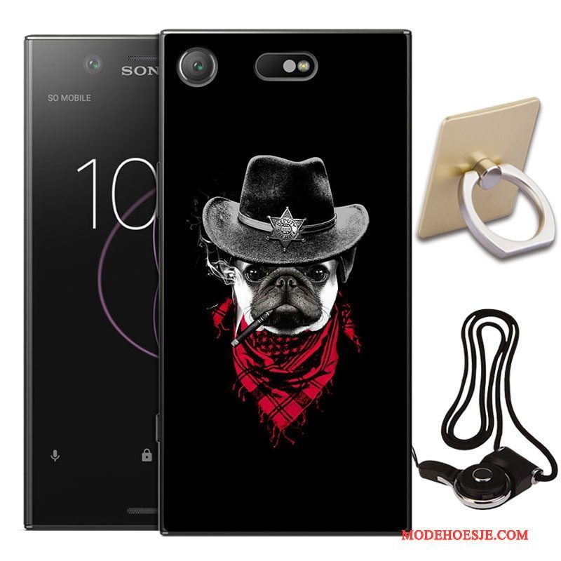 Hoesje Sony Xperia Xz1 Compact Zakken Anti-fall Blauw, Hoes Sony Xperia Xz1 Compact Bescherming Telefoon