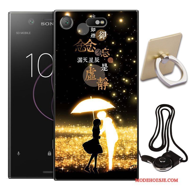 Hoesje Sony Xperia Xz1 Compact Zakken Anti-fall Blauw, Hoes Sony Xperia Xz1 Compact Bescherming Telefoon