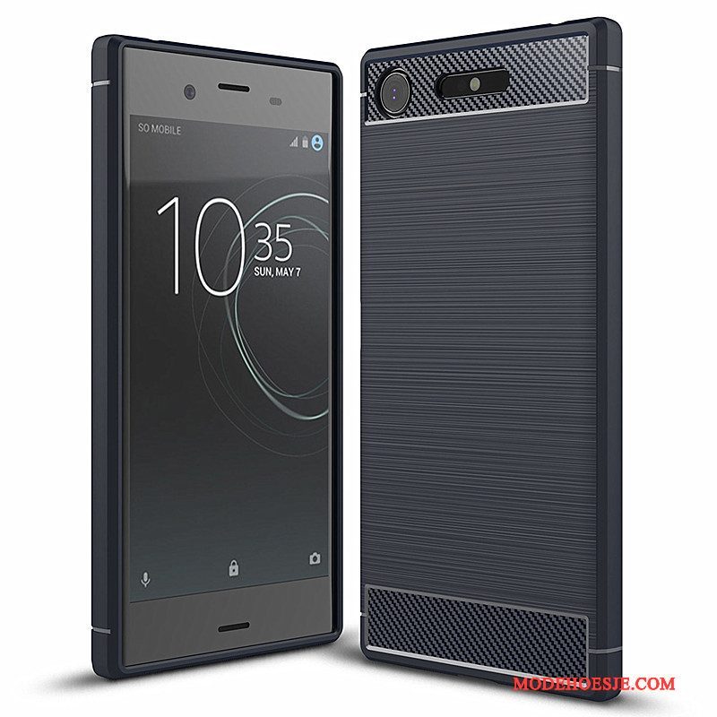 Hoesje Sony Xperia Xz1 Zacht Roodtelefoon, Hoes Sony Xperia Xz1 Bescherming