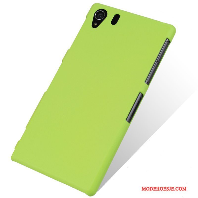 Hoesje Sony Xperia Z1 Bescherming Achterklep Groen, Hoes Sony Xperia Z1 Telefoon