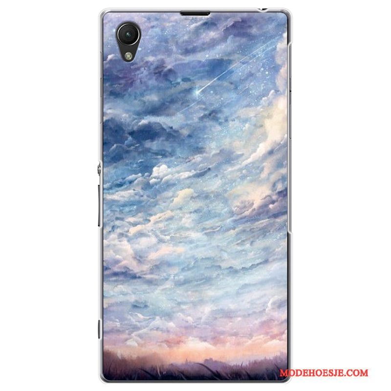 Hoesje Sony Xperia Z1 Bescherming Lichttelefoon, Hoes Sony Xperia Z1 Purper