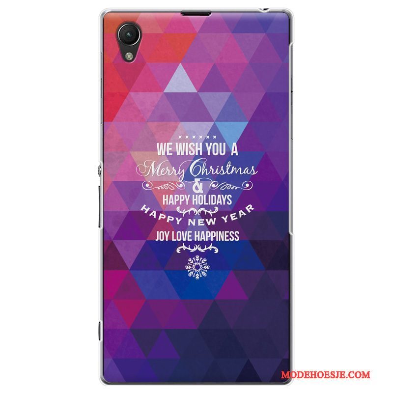 Hoesje Sony Xperia Z1 Bescherming Lichttelefoon, Hoes Sony Xperia Z1 Purper