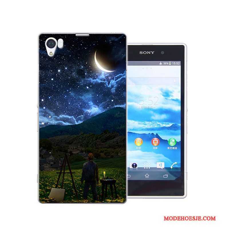 Hoesje Sony Xperia Z1 Spotprent Hard Anti-fall, Hoes Sony Xperia Z1 Kleur Telefoon