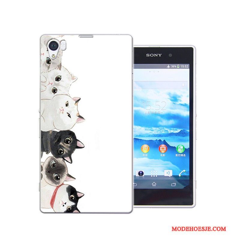 Hoesje Sony Xperia Z1 Spotprent Hard Anti-fall, Hoes Sony Xperia Z1 Kleur Telefoon