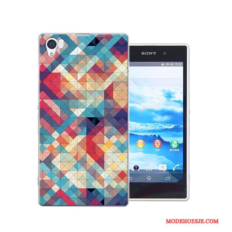 Hoesje Sony Xperia Z1 Spotprent Hard Anti-fall, Hoes Sony Xperia Z1 Kleur Telefoon