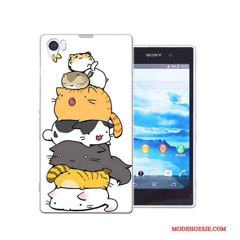 Hoesje Sony Xperia Z1 Spotprent Hard Anti-fall, Hoes Sony Xperia Z1 Kleur Telefoon