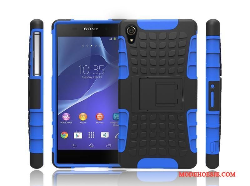 Hoesje Sony Xperia Z2 Ondersteuning Anti-fall Patroon, Hoes Sony Xperia Z2 Bescherming Telefoon Antislip