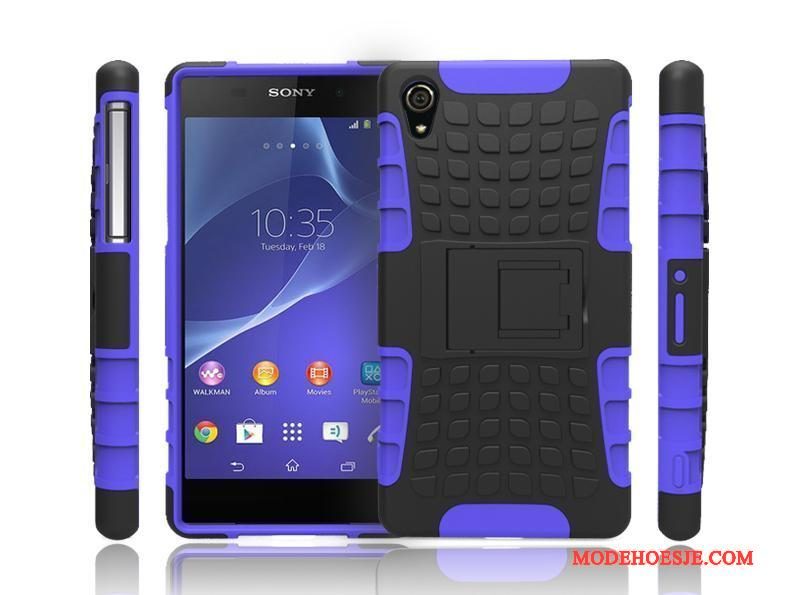 Hoesje Sony Xperia Z2 Ondersteuning Anti-fall Patroon, Hoes Sony Xperia Z2 Bescherming Telefoon Antislip