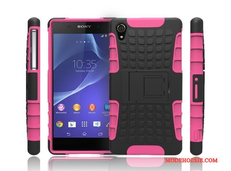 Hoesje Sony Xperia Z2 Ondersteuning Anti-fall Patroon, Hoes Sony Xperia Z2 Bescherming Telefoon Antislip