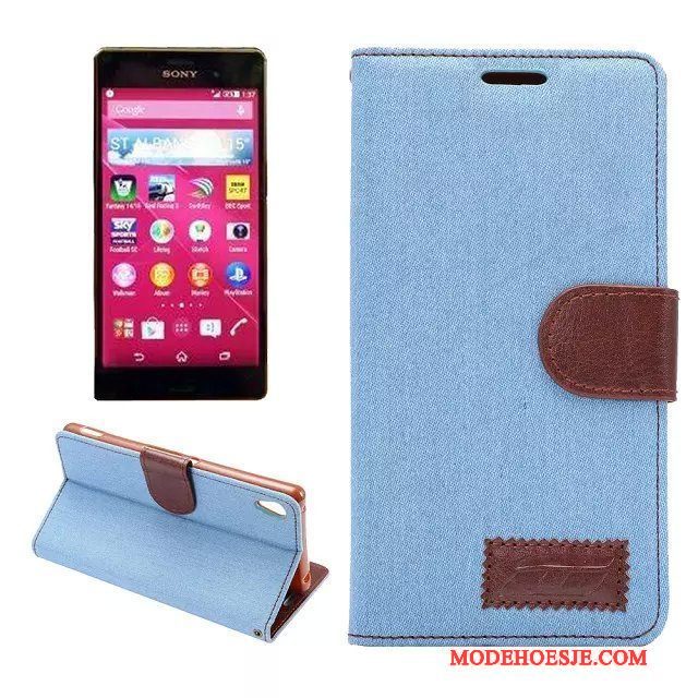 Hoesje Sony Xperia Z3+ Siliconen Patroon Doek, Hoes Sony Xperia Z3+ Zacht Telefoon