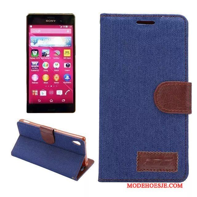 Hoesje Sony Xperia Z3+ Siliconen Patroon Doek, Hoes Sony Xperia Z3+ Zacht Telefoon