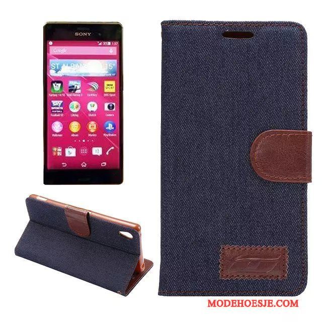 Hoesje Sony Xperia Z3+ Siliconen Patroon Doek, Hoes Sony Xperia Z3+ Zacht Telefoon