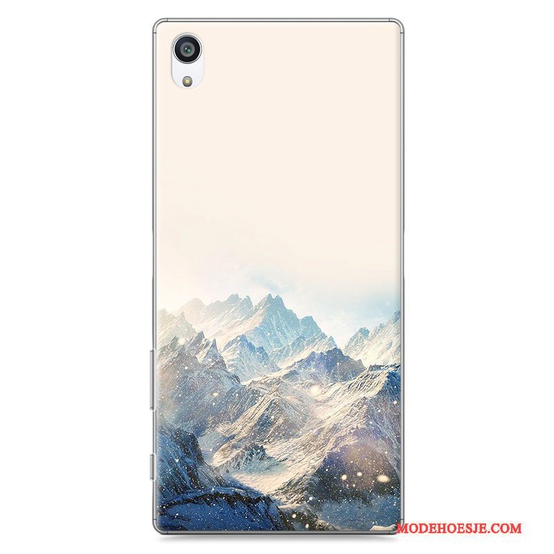 Hoesje Sony Xperia Z5 Bescherming Hard Anti-fall, Hoes Sony Xperia Z5 Geschilderd Telefoon Purper