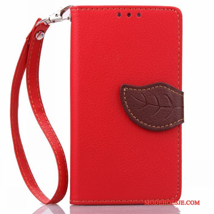 Hoesje Sony Xperia Z5 Compact Leer Kaart Rood, Hoes Sony Xperia Z5 Compact Ondersteuning