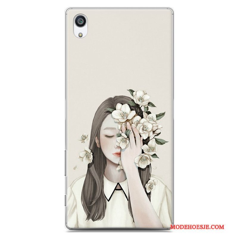 Hoesje Sony Xperia Z5 Geschilderd Telefoon Lichtblauw, Hoes Sony Xperia Z5 Bescherming Hard Kunst