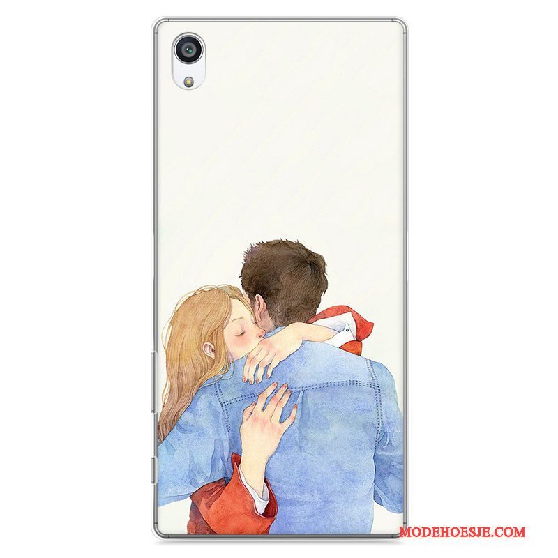 Hoesje Sony Xperia Z5 Geschilderd Telefoon Lichtblauw, Hoes Sony Xperia Z5 Bescherming Hard Kunst