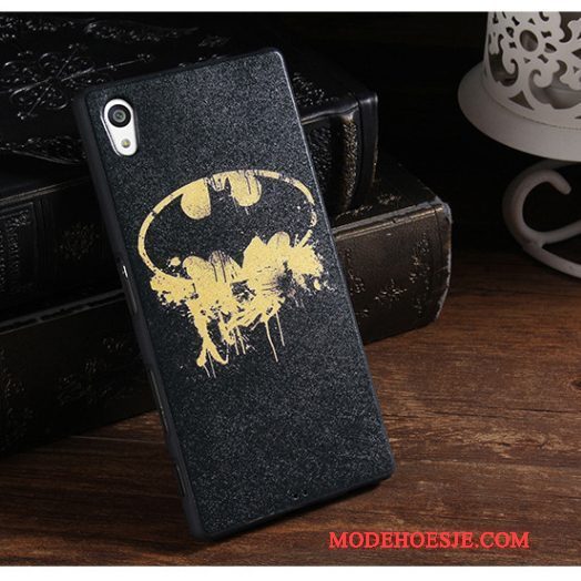 Hoesje Sony Xperia Z5 Spotprent Purper Trend, Hoes Sony Xperia Z5 Siliconen Anti-fall