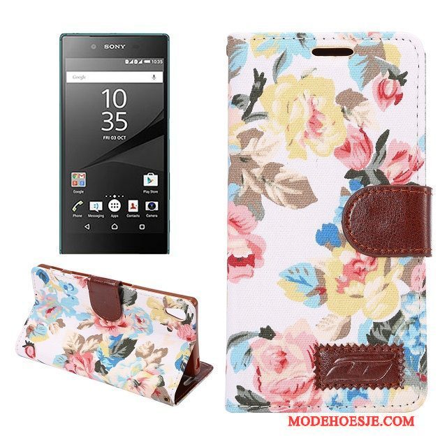 Hoesje Sony Xperia Z5 Zacht Telefoon Patroon, Hoes Sony Xperia Z5 Leer