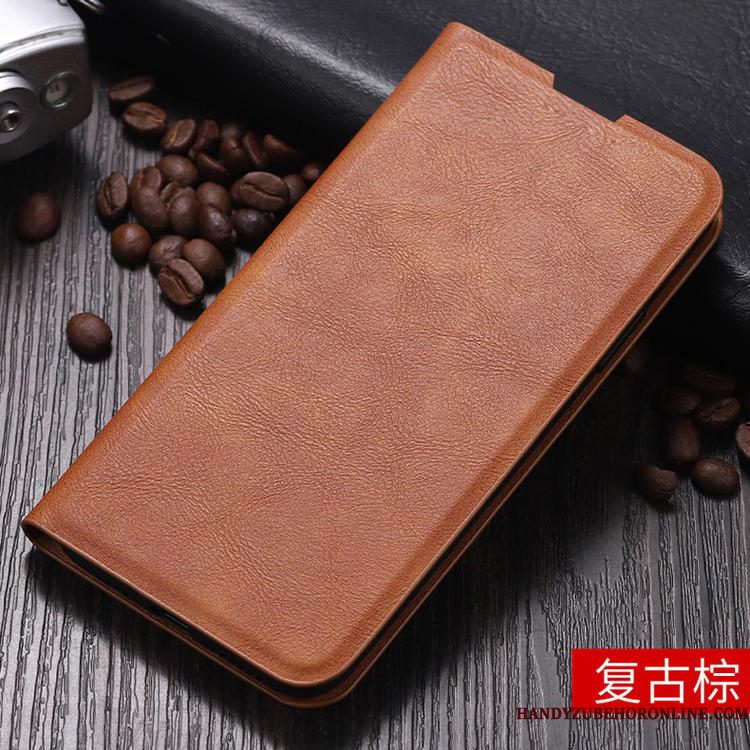 Hoesje Xiaomi Mi 10 Folio Anti-fall Kaart, Hoes Xiaomi Mi 10 Zakken Rood Mini