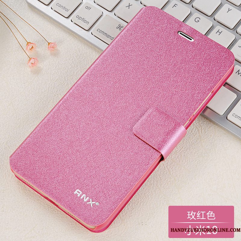 Hoesje Xiaomi Mi 10 Folio Mini Anti-fall, Hoes Xiaomi Mi 10 Leer Blauwtelefoon