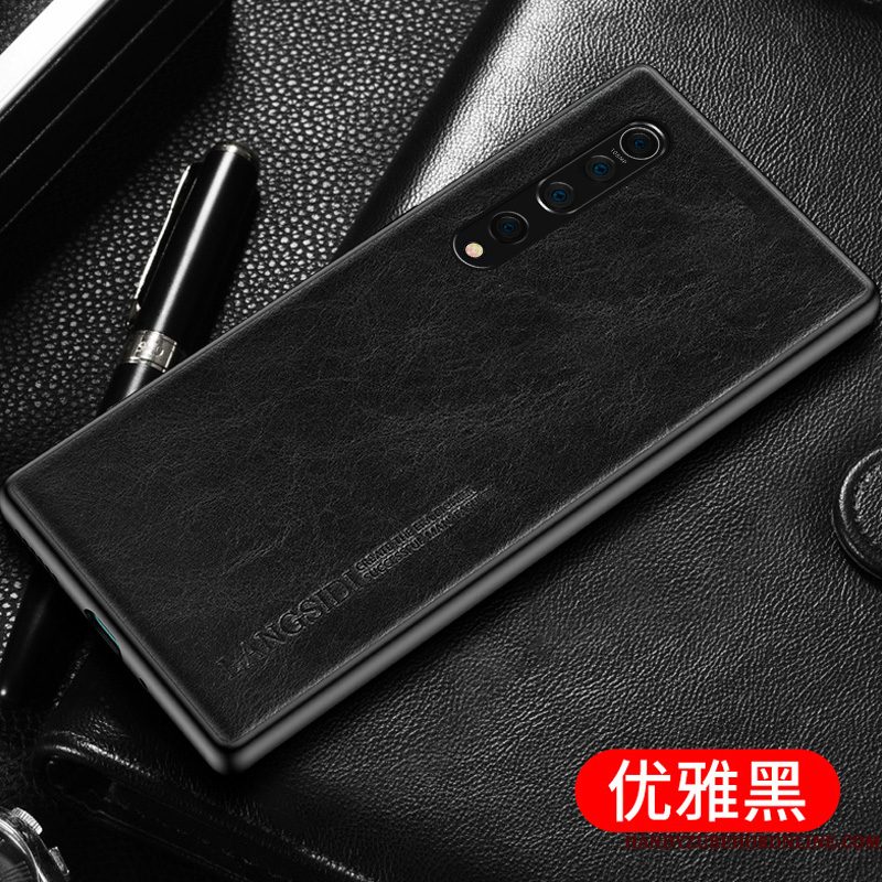 Hoesje Xiaomi Mi 10 Leer Pas Eenvoudige, Hoes Xiaomi Mi 10 Bescherming Anti-fall Persoonlijk