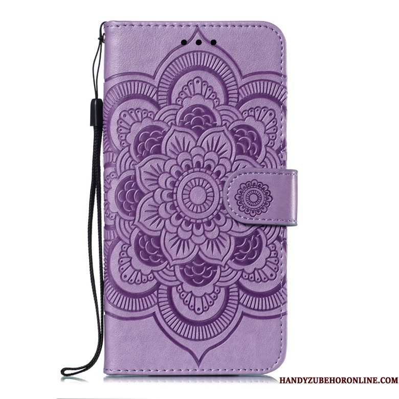 Hoesje Xiaomi Mi 10 Pro Folio Mini Purper, Hoes Xiaomi Mi 10 Pro Leer Telefoon Anti-fall