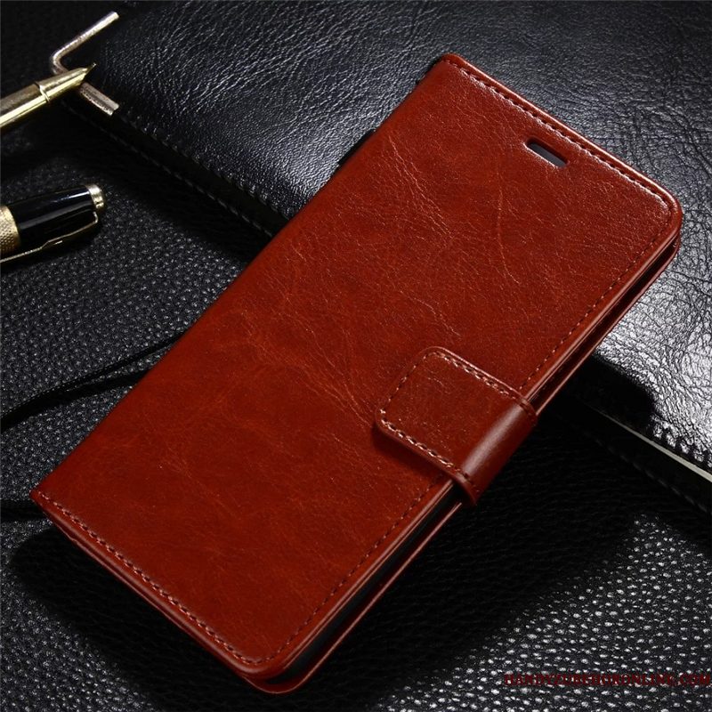 Hoesje Xiaomi Mi 10 Pro Leer Rood Anti-fall, Hoes Xiaomi Mi 10 Pro Folio Telefoon Mini