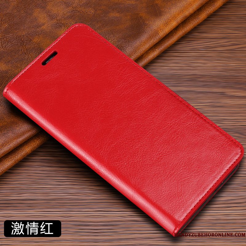 Hoesje Xiaomi Mi 10 Pro Leer Rood Mini, Hoes Xiaomi Mi 10 Pro Folio Telefoon Vouw