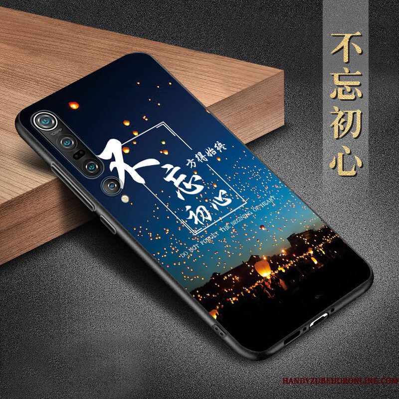 Hoesje Xiaomi Mi 10 Pro Siliconen Minitelefoon, Hoes Xiaomi Mi 10 Pro Bescherming Blauw Trend