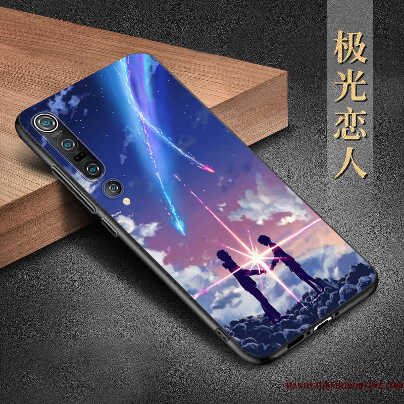 Hoesje Xiaomi Mi 10 Pro Siliconen Minitelefoon, Hoes Xiaomi Mi 10 Pro Bescherming Blauw Trend