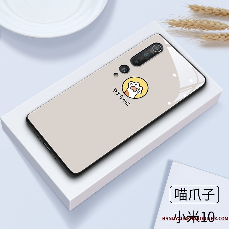 Hoesje Xiaomi Mi 10 Spotprent Kat Trendy Merk, Hoes Xiaomi Mi 10 Siliconen Spiegel Mini