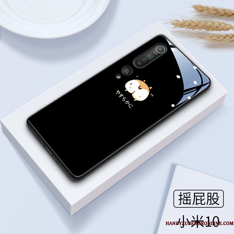 Hoesje Xiaomi Mi 10 Spotprent Kat Trendy Merk, Hoes Xiaomi Mi 10 Siliconen Spiegel Mini