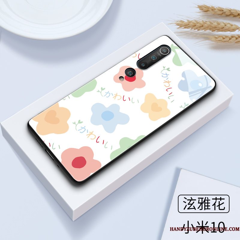 Hoesje Xiaomi Mi 10 Spotprent Kat Trendy Merk, Hoes Xiaomi Mi 10 Siliconen Spiegel Mini