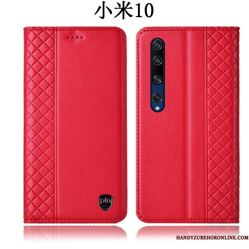 Hoesje Xiaomi Mi 10 Zakken Mini Anti-fall, Hoes Xiaomi Mi 10 Bescherming Telefoon Rood