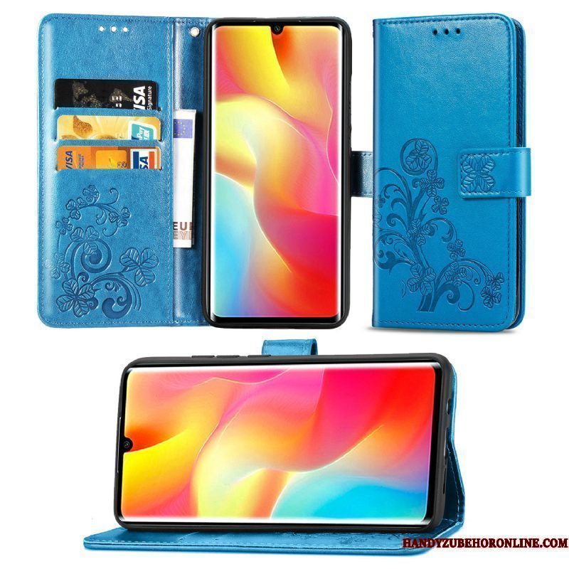 Hoesje Xiaomi Mi Note 10 Lite Leer Rood Jeugd, Hoes Xiaomi Mi Note 10 Lite Folio Telefoon Lucky