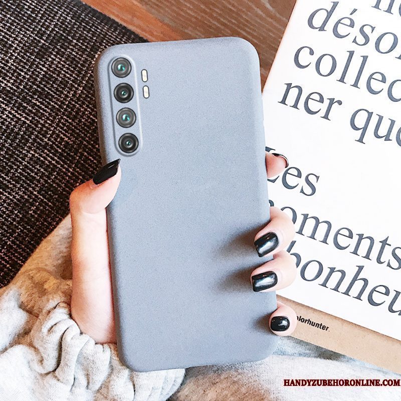 Hoesje Xiaomi Mi Note 10 Lite Zacht Telefoon Blauw, Hoes Xiaomi Mi Note 10 Lite Zakken Anti-fall Groen