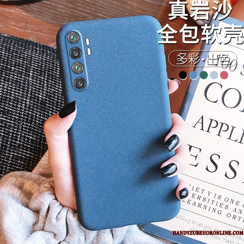Hoesje Xiaomi Mi Note 10 Lite Zacht Telefoon Blauw, Hoes Xiaomi Mi Note 10 Lite Zakken Anti-fall Groen