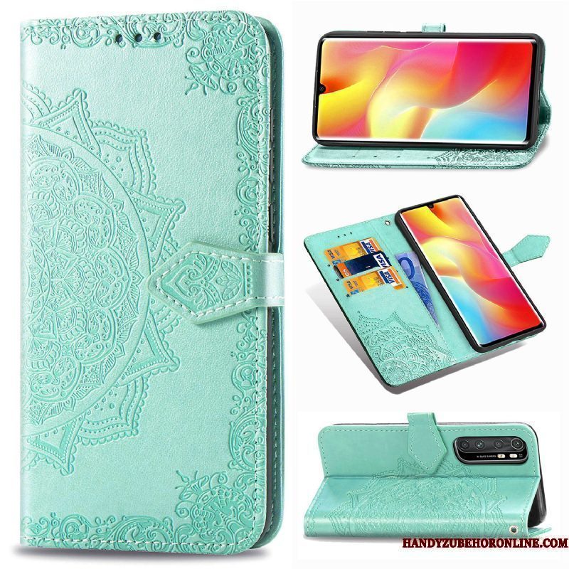 Hoesje Xiaomi Mi Note 10 Lite Zakken Zwart Mini, Hoes Xiaomi Mi Note 10 Lite Folio Anti-fall Kaart