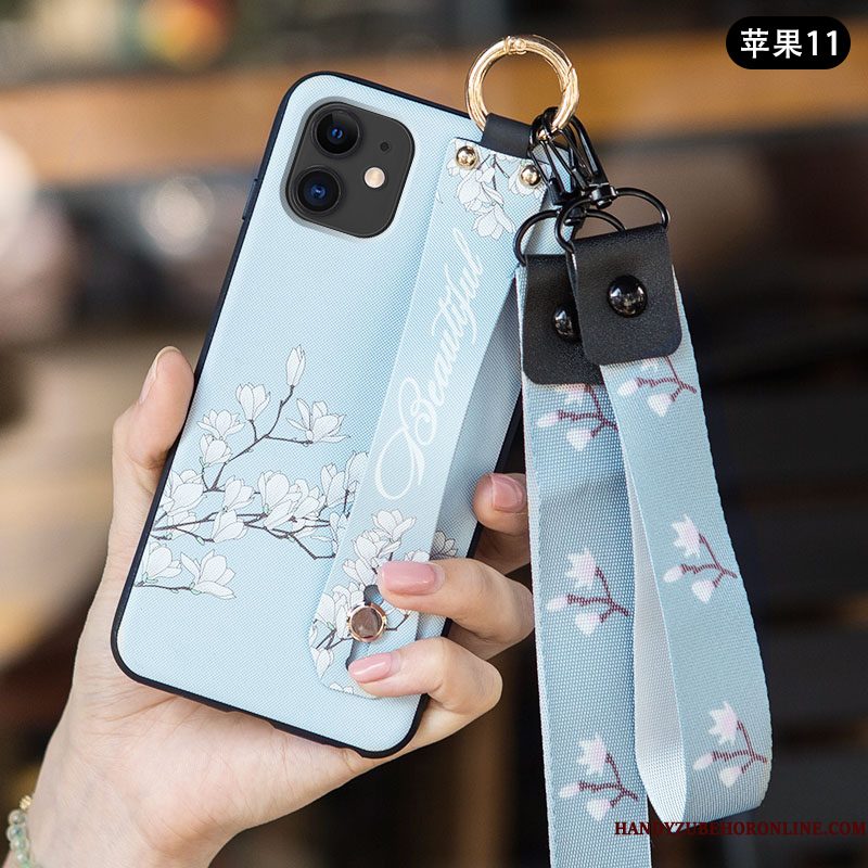 Hoesje iPhone 11 Bescherming Duntelefoon, Hoes iPhone 11 Scheppend Trend Schrobben