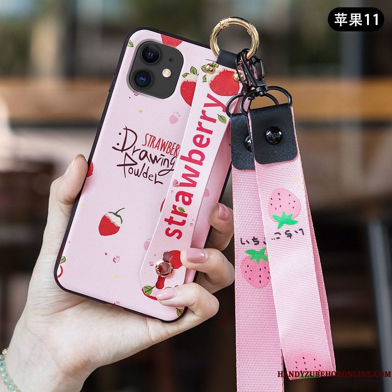 Hoesje iPhone 11 Bescherming Duntelefoon, Hoes iPhone 11 Scheppend Trend Schrobben