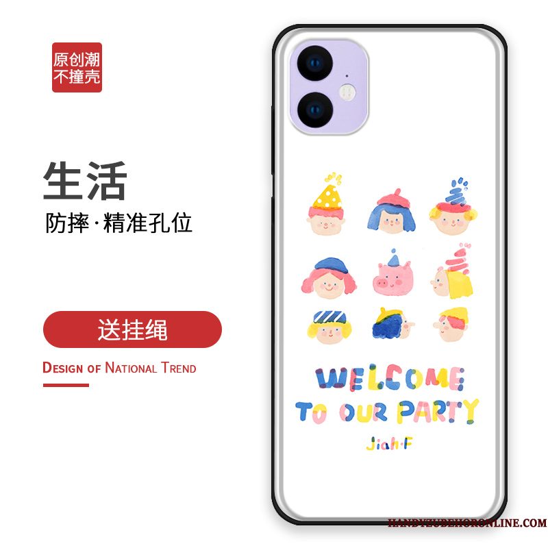Hoesje iPhone 11 Bescherming Telefoon Geel, Hoes iPhone 11 Zacht Mooie Eenvoudige