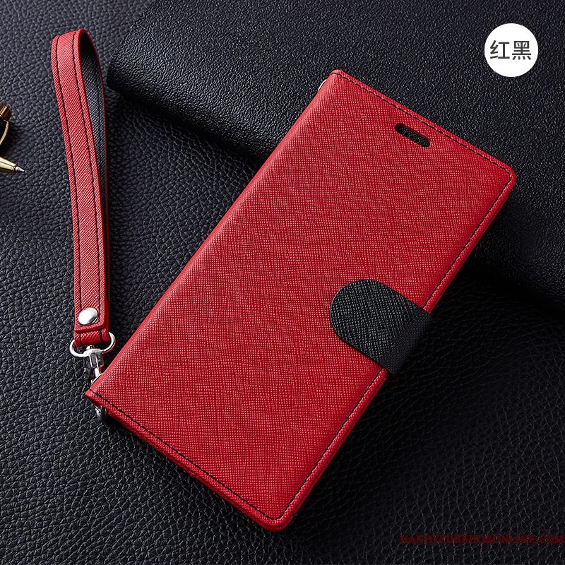 Hoesje iPhone 11 Leer Nieuw Rood, Hoes iPhone 11 Bescherming Telefoon Herringbone