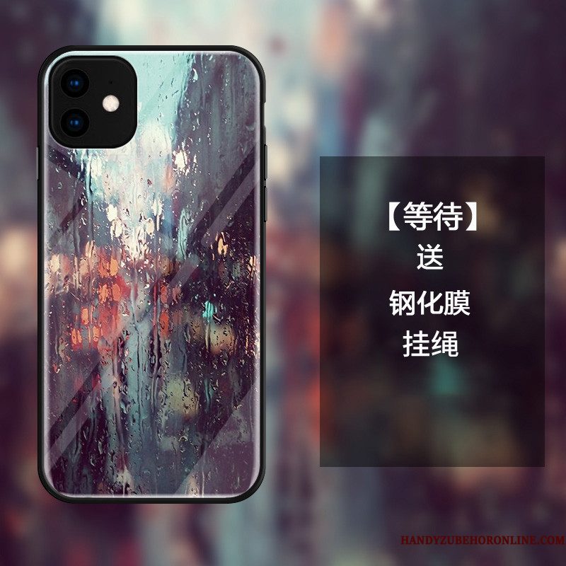 Hoesje iPhone 11 Mode Zwart Glas, Hoes iPhone 11 Zakken Anti-fall Dromen