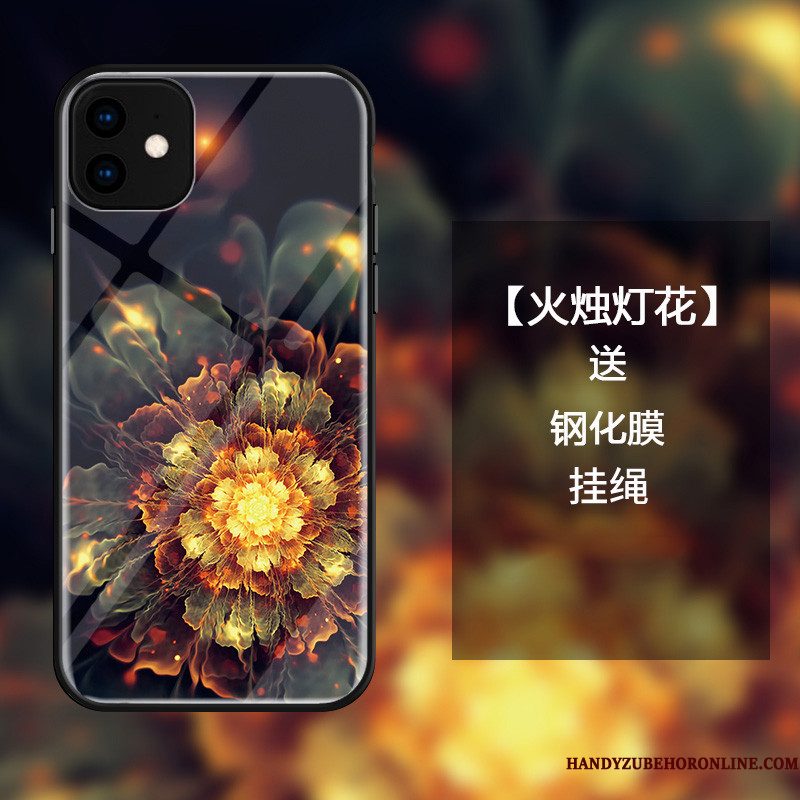 Hoesje iPhone 11 Mode Zwart Glas, Hoes iPhone 11 Zakken Anti-fall Dromen